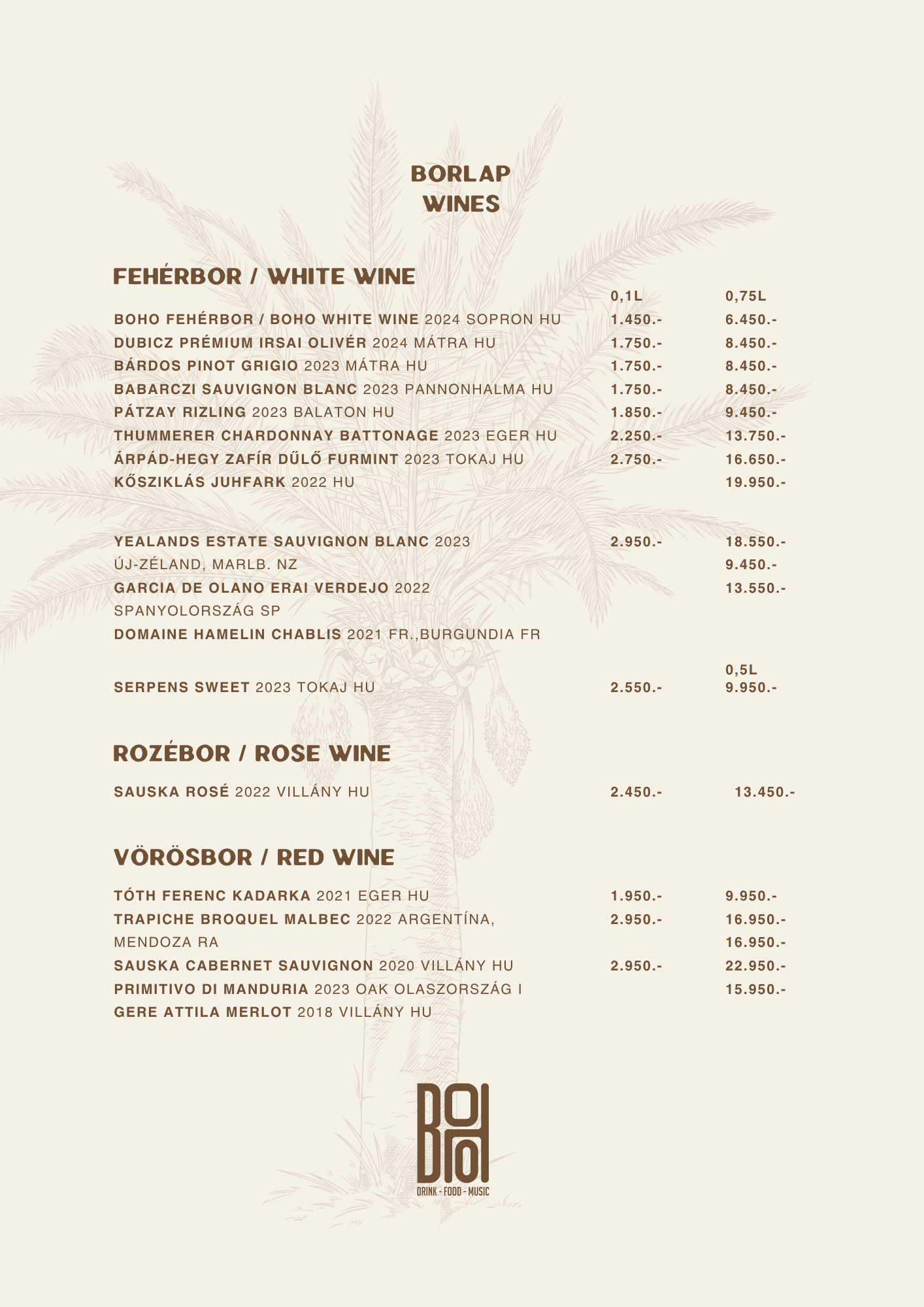 BOHO Budapest koktél lap – BOHO Signatures, Spritz