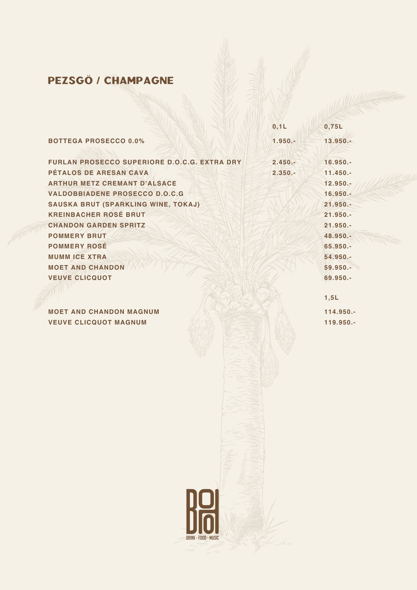 BOHO Budapest koktél lap – BOHO Gin & Tonic