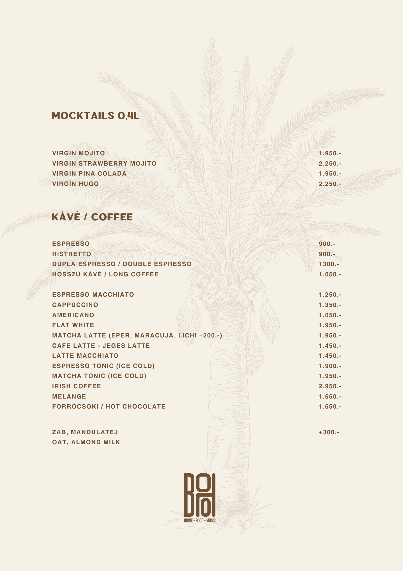 BOHO Budapest koktél lap – BOHO Signatures, Spritz