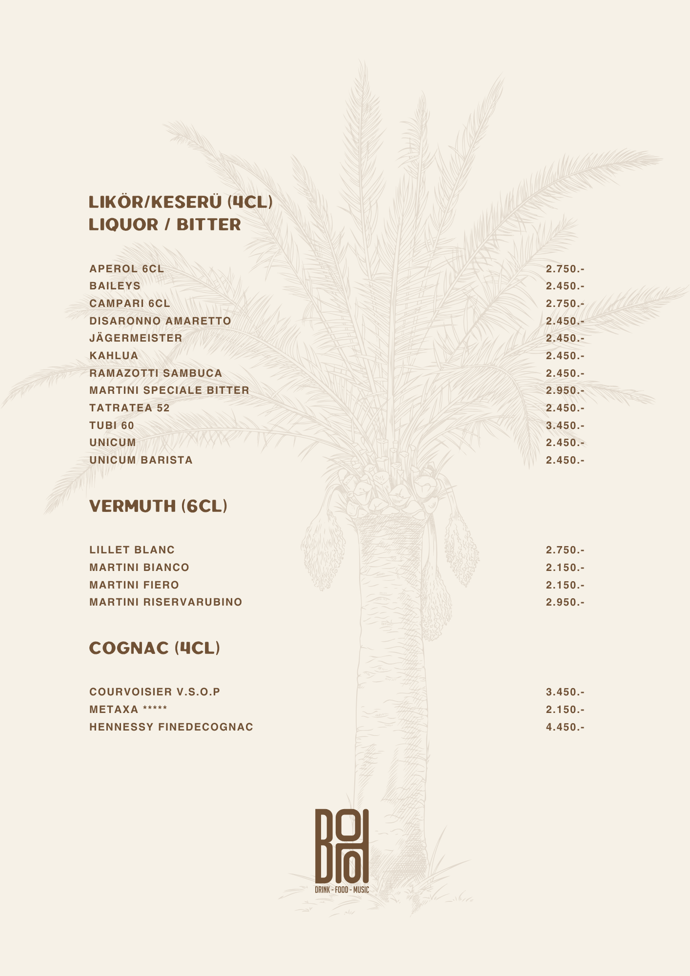 BOHO Budapest koktél lap – BOHO Classics cocktail