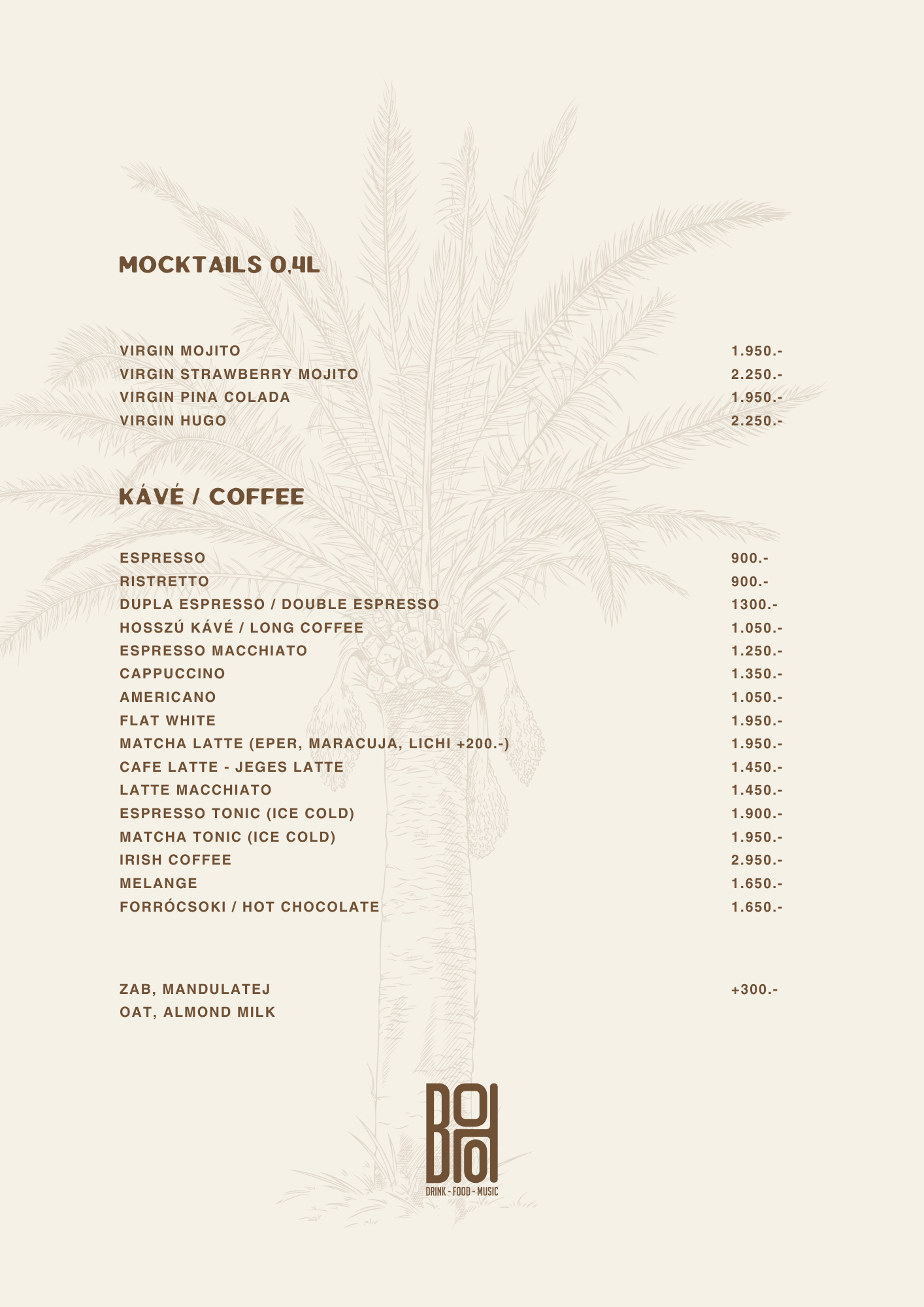 BOHO Budapest bottle service – Vodka, whiskey, likőr, rum, gin, tequila
