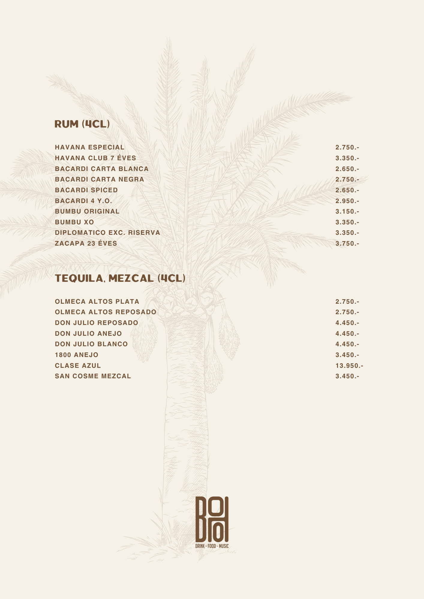 BOHO Budapest koktél lap – BOHO Signatures, Spritz