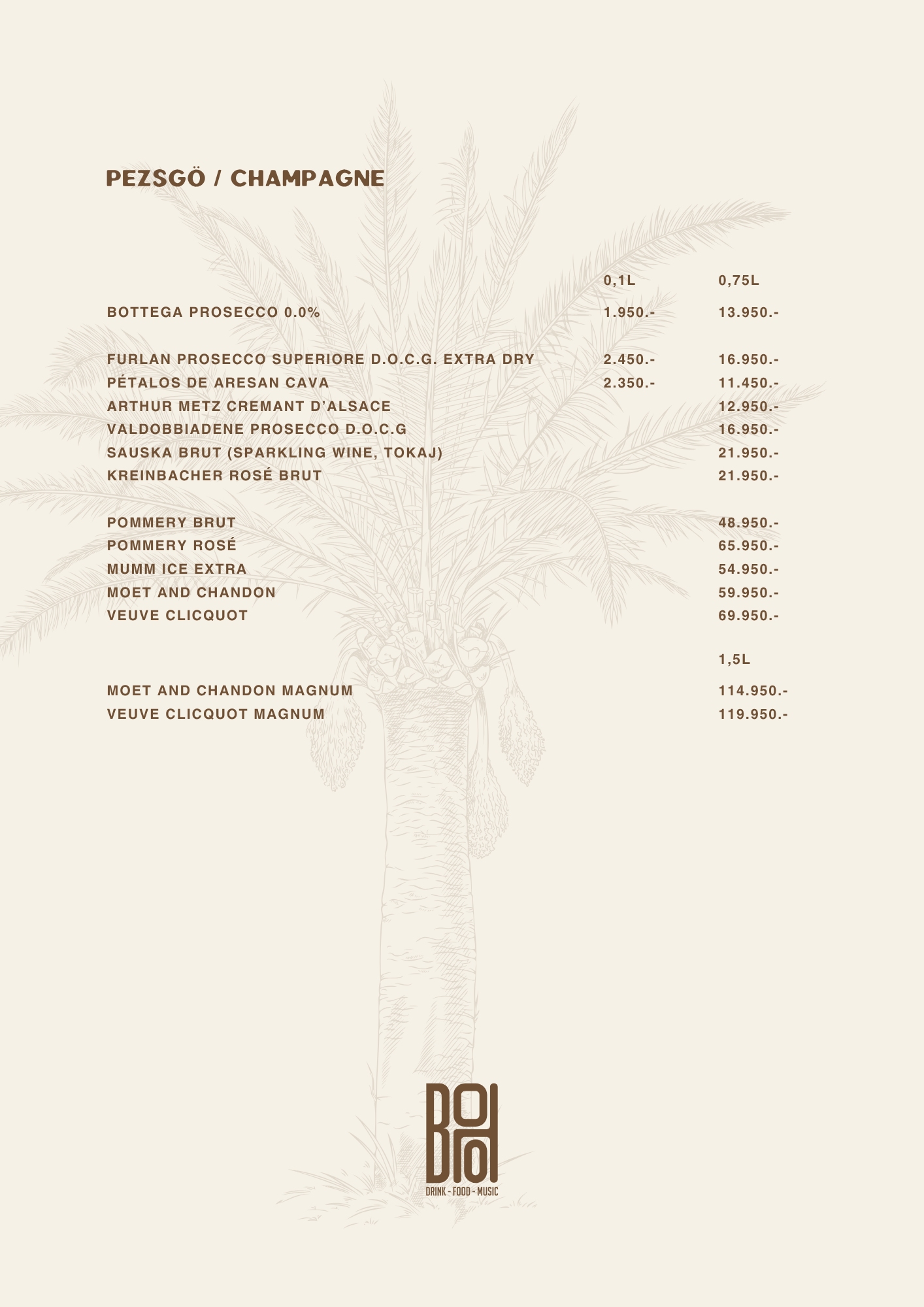 BOHO Budapest koktél lap – BOHO Classics cocktail