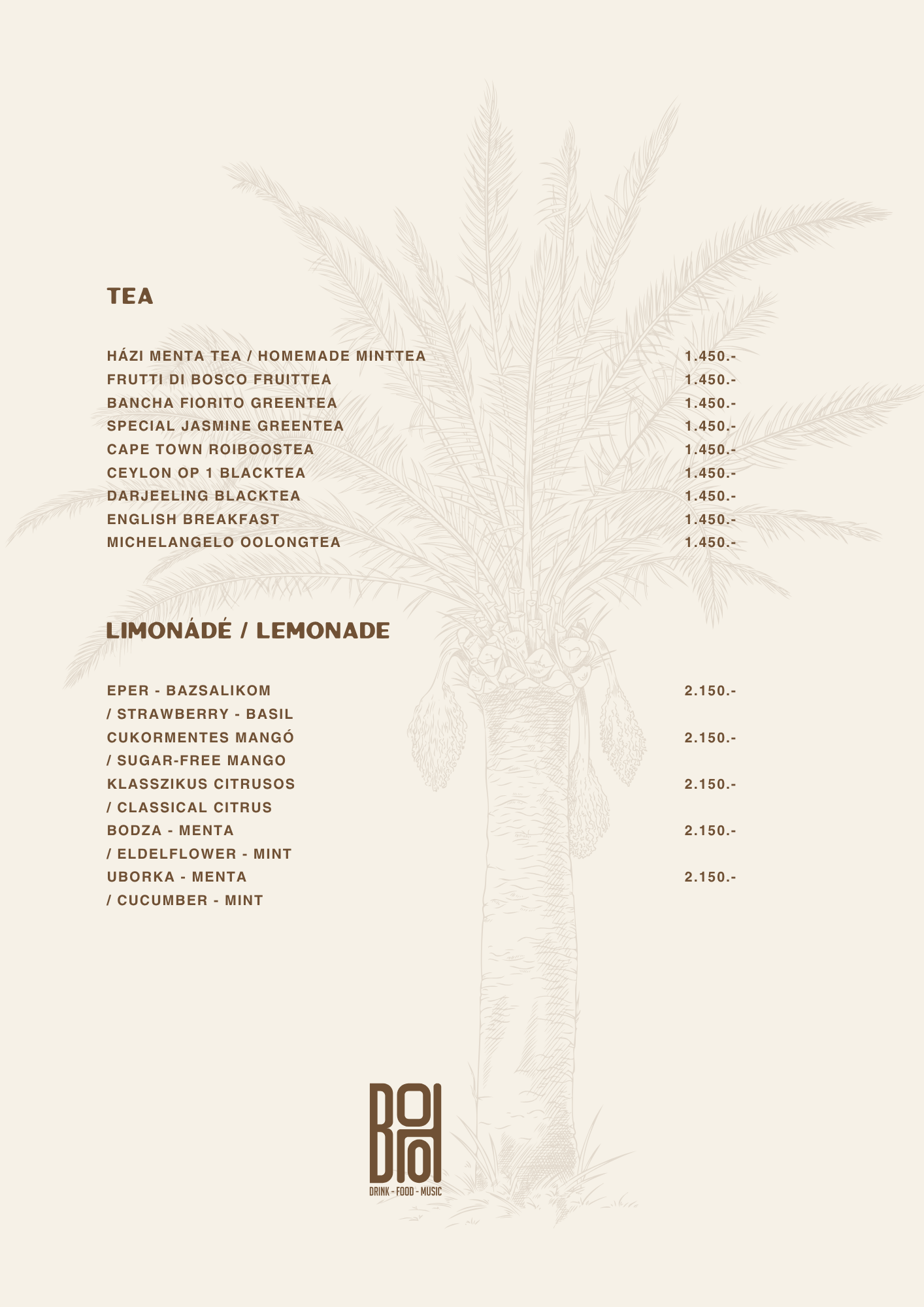 BOHO Budapest bottle service – Vodka, whiskey, likőr, rum, gin, tequila