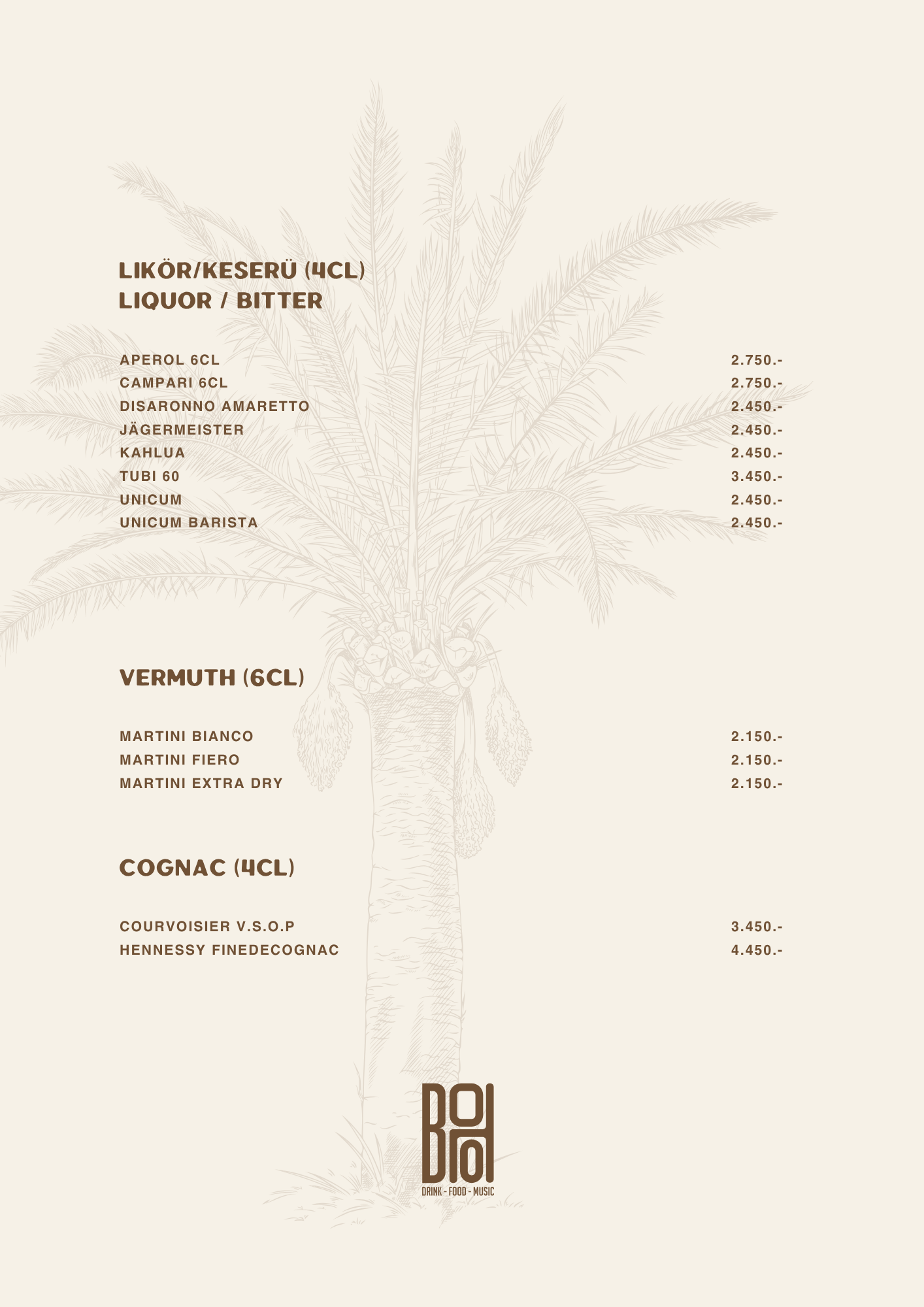 BOHO Budapest koktél lap – BOHO Gin & Tonic