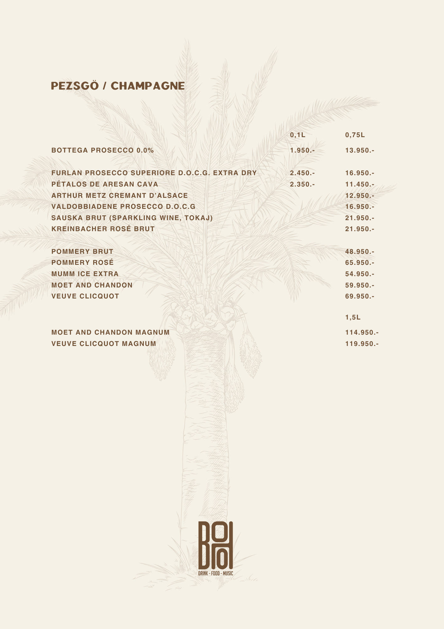BOHO Budapest koktél lap – BOHO Gin & Tonic